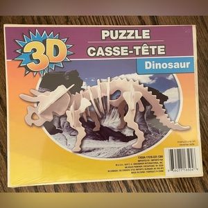 Brand New Wooden Dinosaur Puzzle - 3D